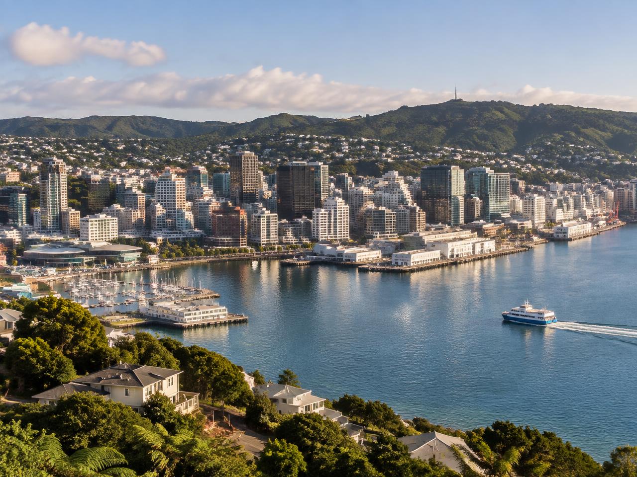 Wellington city and harbour